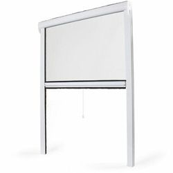 Store Moustiquaire Recoupable PVC Blanc - L 80 x H 130 cm - unitaire - Blanc