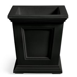 Devon Easy-Care Tapered Planter - Black - Grandin Road