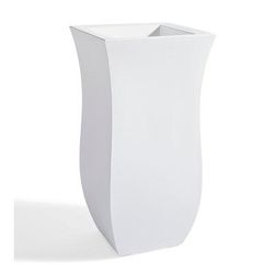 Brighton Easy-Care Tall Planter - White - Grandin Road