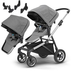 Thule Sleek Double Stroller - Grey Melange