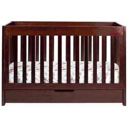 Babyletto Mercer 3-in-1 Convertible Crib with Toddler Bed Conversion Kit in Espresso Finish