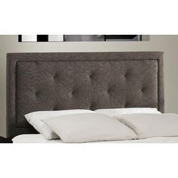 Hillsdale Furniture Becker King Upholstered Headboard with Frame, Black/ Brown - 1296HKRB