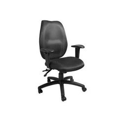 Boss Office Products B1002-SS-BK Black High Back Task Chair w/ Seat Slider