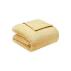 Intelligent Design Microlight Plush Full/Queen Oversized Blanket in Yellow - Olliix ID51-825