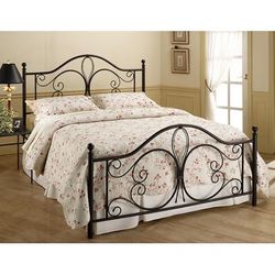 Hillsdale Furniture Milwaukee King Metal Bed, Antique Brown - 1014BKR