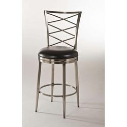 Hillsdale Furniture Harlow Metal Bar Height Swivel Stool, Antique Pewter - 5333-830