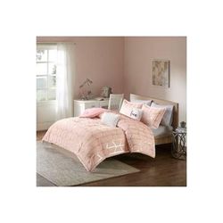 Intelligent Design Raina Twin/Twin XL Comforter Set in Blush/Gold - Olliix ID10-1246