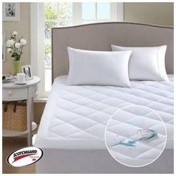 Sleep Philosophy Serenity Twin Waterproof Mattress Pad--3M Scotchgard Moisture Treatment in White - Olliix BASI16-0175