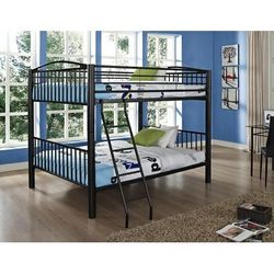 "Heavy Metal "Black" Full Over Full Bunk Bed Powell-938-137"