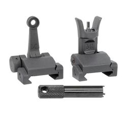 Midwest Industries Combat Rifle Top Mounted Deployable Front and Rear Sight Black MI-CRS-SET