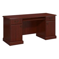 Bush Business Furniture Arlington Computer Desk with Storage and Keyboard Tray in Harvest Cherry - WC65510-03K