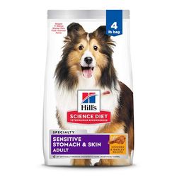 Science Diet Adult Sensitive Stomach & Skin Chicken Recipe Dry Dog Food, 4 lbs.