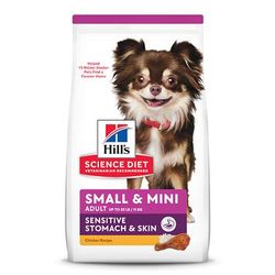 Science Diet Adult Sensitive Stomach & Skin Small & Mini Chicken Recipe Dry Dog Food, 4 lbs.