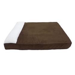 Lounger, 50" L X 34" W X 6.75" H, Chocolate, Large, Brown