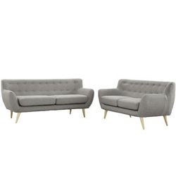 Remark 2 Piece Living Room Set EEI-1785-LGR-SET