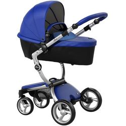 Mima Xari Complete Stroller, Silver - Royal Blue / Denim Blue