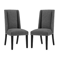 Baron Dining Chair Fabric Set of 2 EEI-2748-GRY-SET