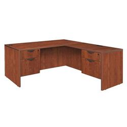 "Legacy 66" Double Pedestal L-Desk w/ 47" Return in Cherry - Regency LLD663047CH"