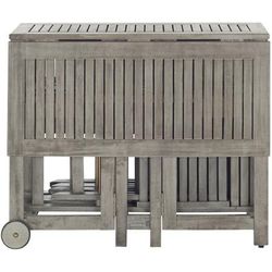 Arvin Table & 4 Chairs in Grey Wash - Safavieh PAT7001B
