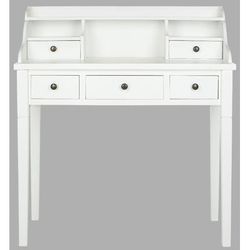 Landon 5 Drawer Writing Desk in White - Safavieh AMH6516D