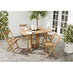 Arvin Table & 4 Chairs in Natural - Safavieh PAT7001A