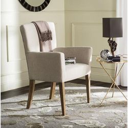 Dale Arm Chair in Hemp/White Wash - Safavieh MCR4710E