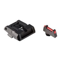 L.P.A. Sights Adjustable Sights For Glock - Fully Adjustable Sight Set, Black R/Fiber Optic Front