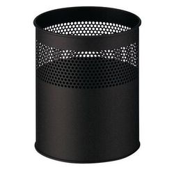 Poubelle Metal Perforee 30l Noire - Vepabins