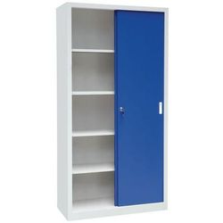 Armoire Mono P. Coulissantes Xh2000xp650 Mm Gris/bleu L1500 - Manutan Expert