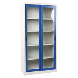 Armoire Mono P. Couliss Transp Xh2000xp450 Mm Gris/bleu L100 - Manutan Expert