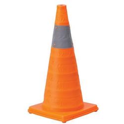cône de signalisation rétractable mottez hauteur 62 cm