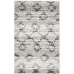 "Adirondack Collection 5'-1" X 7'-6" Rug in Ivory And Charcoal - Safavieh ADR104N-5"