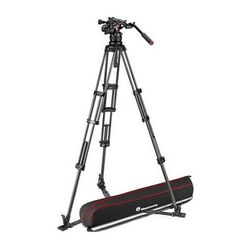 Manfrotto 612 Nitrotech Fluid Video Head and Carbon Fiber Twin Leg Tripod with Ground MVK612TWINGCUS
