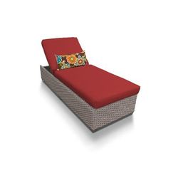 Oasis Chaise Outdoor Wicker Patio Furniture in Terracotta - TK Classics Oasis-1X-Terracotta