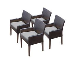 4 Napa Dining Chairs w/ Arms in Grey - TK Classics Tkc097B-Dc-2X-C-Grey