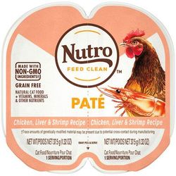 Perfect Portions Grain Free Natural Pate Real Chicken Liver & Shrimp Recipe Adult Wet Cat Food, 2.6 oz., Case of 24, 24 X 2.6 OZ