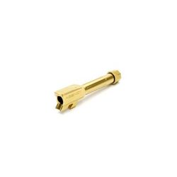 Agency Arms Mid Line Match Grade Drop-In Barrel Threaded/Fluted Glock 43 Gold Titanium Nitride MLG43T/FTiN