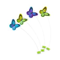 Replacement Butterflies for Winged Chase Butterfly Cat Toys, Pack of 4, One Size Fits All, Assorted