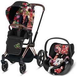 Cybex Priam & Cloud Q Travel System - Spring Blossom Dark