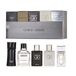 Giorgio Armani 5 Pc Variety Set for Men Standard Eau De Toilette for Men