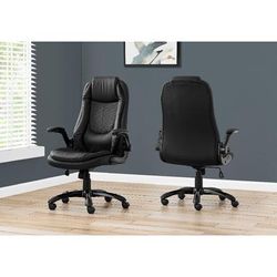 Office Chair / Adjustable Height / Swivel / Ergonomic / Armrests / Computer Desk / Work / Metal / Pu Leather Look / Black / Contemporary / Modern - Monarch Specialties I 7277