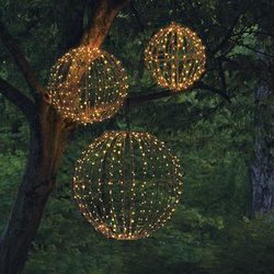 3D Foldable Lighted Spheres - 15" - Grandin Road