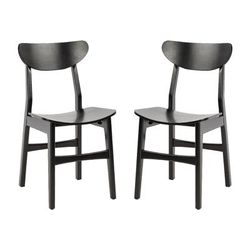 Lucca Retro Dining Chair in Black - Safavieh DCH1001G-SET2