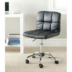 Brunner Desk Chair in Black/Silver - Safavieh FOX8510A