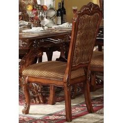 Dresden Side Chair (Set of 2) in Fabric & Cherry Oak - Acme Furniture 12153