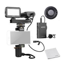 Movo Photo Smartphone Video Kit V2 with Rig, Light & Lavalier Microphone PHONEVIDEO KIT2