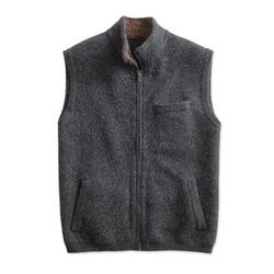 Andean Holiday,'Men's Boiled Alpaca Wool Travel Vest'