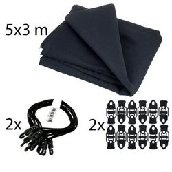 Stairville Euro Molton Set Black 5x 3 m