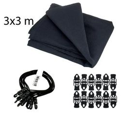 Stairville Euro Molton Set Black 3x 3 m