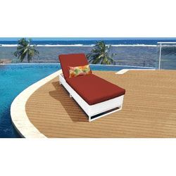 Miami Chaise Outdoor Wicker Patio Furniture in Terracotta - TK Classics Miami-1X-Terracotta